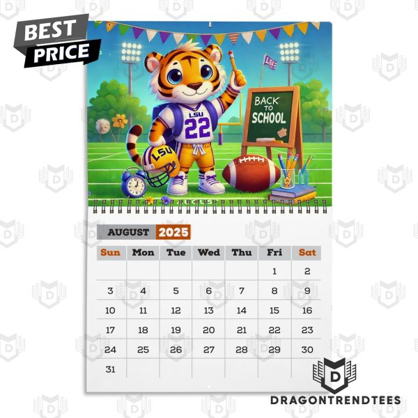 LSU Tigers Football New Year 2025 Calendar