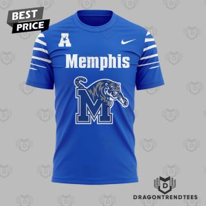 Personalized Memphis Tiger Football 3D T-Shirt – Blue