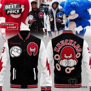 Personalized Knuckles The Echidna x Detroit Lions Baseball Jacket