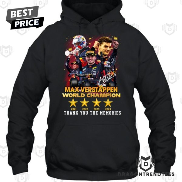 Max Verstappen World Champions 2024 Signature Thank You For The Memories Unisex T-Shirt