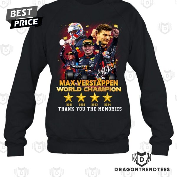 Max Verstappen World Champions 2024 Signature Thank You For The Memories Unisex T-Shirt