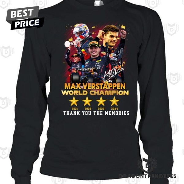 Max Verstappen World Champions 2024 Signature Thank You For The Memories Unisex T-Shirt