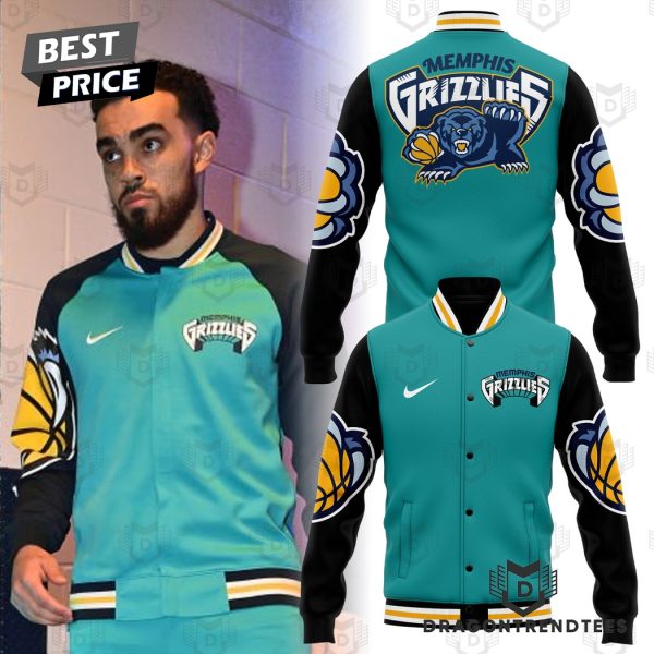 Memphis Grizzlies Basketball Logo Baseball Jacket