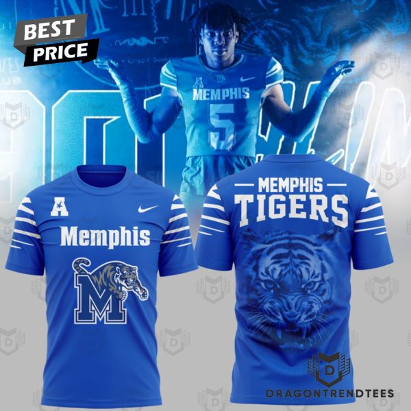 Memphis Tiger Football 3D T-Shirt – Blue