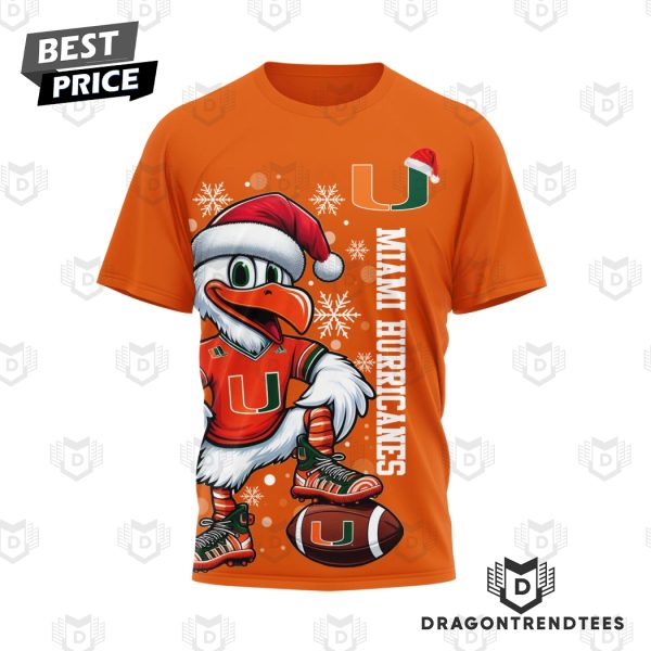 Miami Hurricanes – Merry Christmas Go Canes 3D T-Shirt