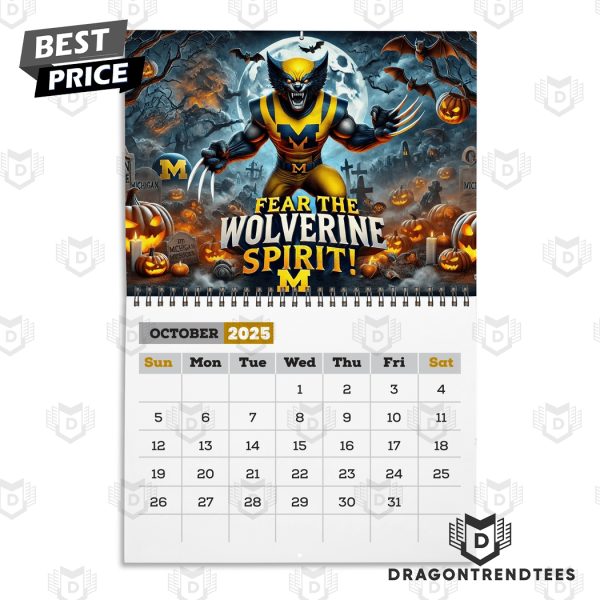 Michigan Wolverines – A Year To Roar Wolverines 2025 Calendar