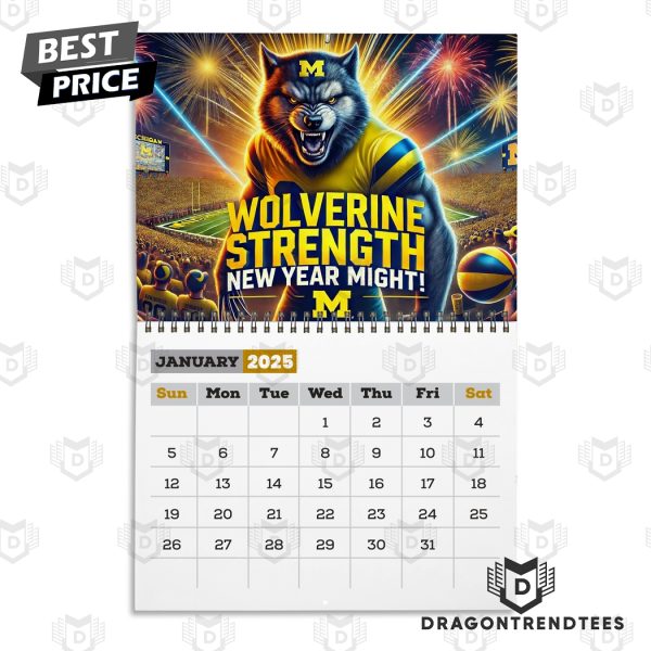 Michigan Wolverines – A Year To Roar Wolverines 2025 Calendar