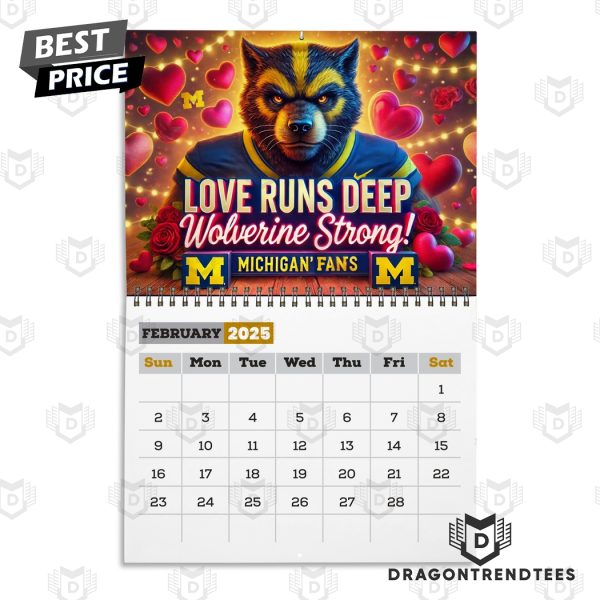 Michigan Wolverines – A Year To Roar Wolverines 2025 Calendar