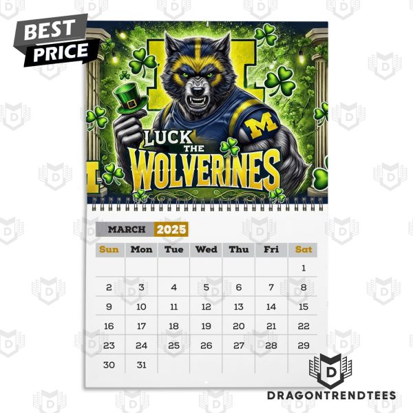 Michigan Wolverines – A Year To Roar Wolverines 2025 Calendar