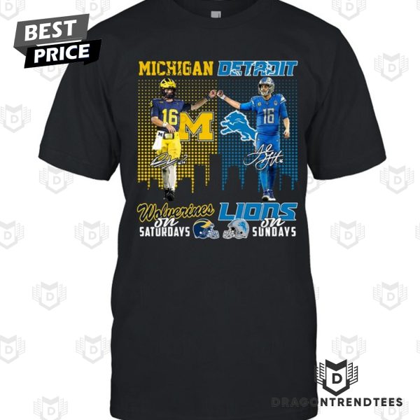 Michigan Wolverines x Detroit Lions Signature Unisex T-Shirt