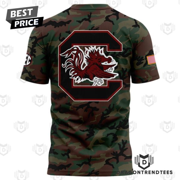 Military Appreciation South Carolina Gamecocks Football 3D T-Shirt