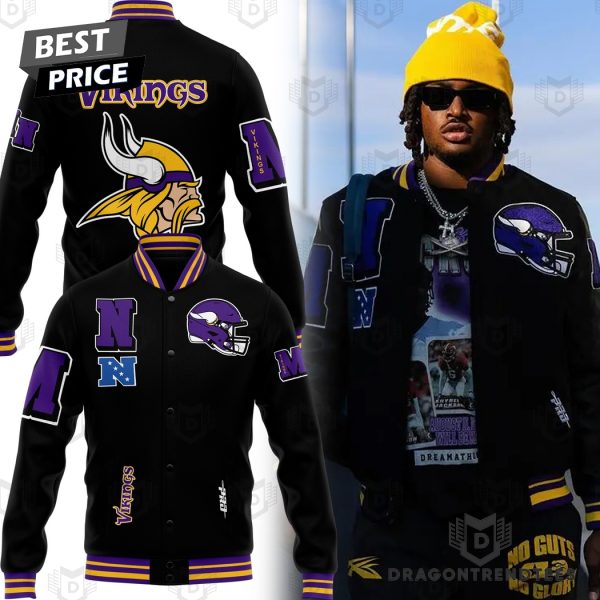 Minnesota Vikings Logo Design Baseball Jacket