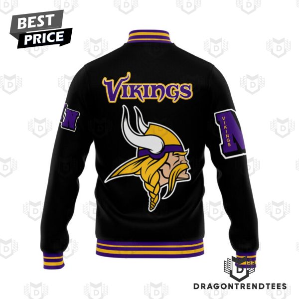 Minnesota Vikings Logo Design Baseball Jacket