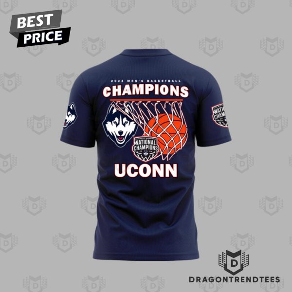 National Champions Uconn Huskies Men Basketball 2024 3D T-Shirt – Blue