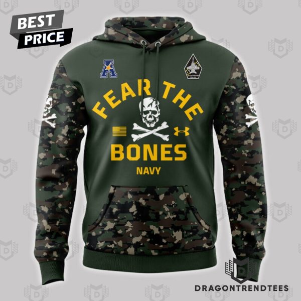 Navy Midshipmen Football Jolly Rogers Fear The Bones Hoodie