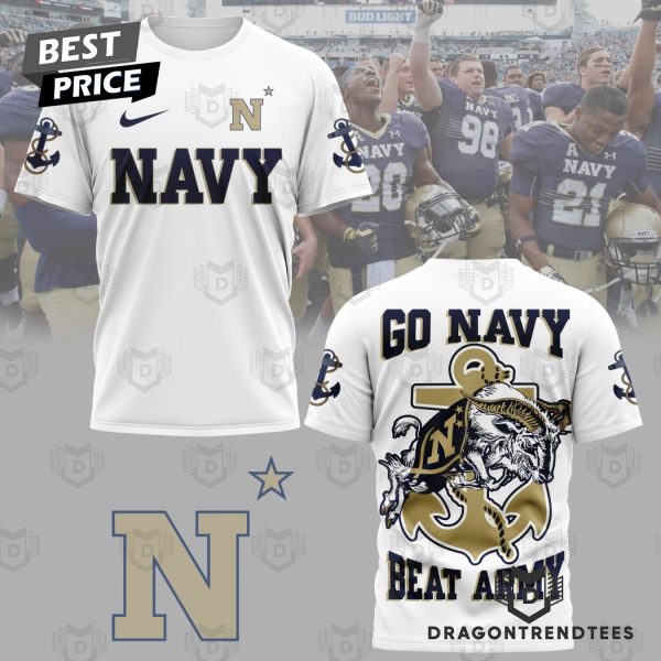 Navy Midshipmen Go Navy Bear Army 3D T-Shirt