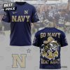 Navy Midshipmen Go Navy Bear Army 3D T-Shirt