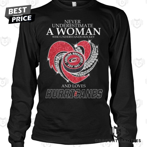 Never Underestimate A Woman Who Understands Hockey And Loves Carolina Hurricanes Unisex T-Shirt