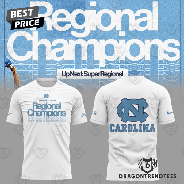 North Carolina Tar Heels Baseball Regional Champions 3D T-Shirt