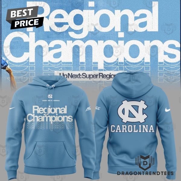 North Carolina Tar Heels Baseball Regional Champions Hoodie – Blue