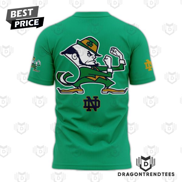 Notre Dame Fighting Irish Logo 3D T-Shirt – Green