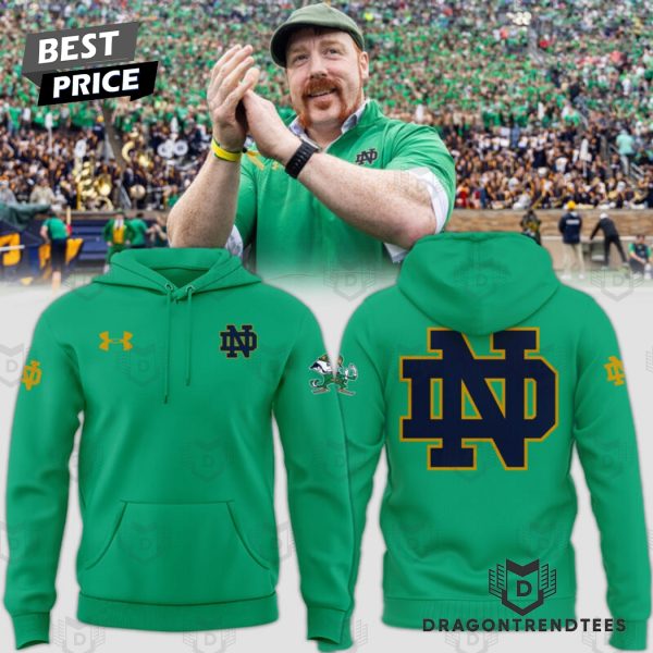 Notre Dame Fighting Irish Logo Design Hoodie – Green