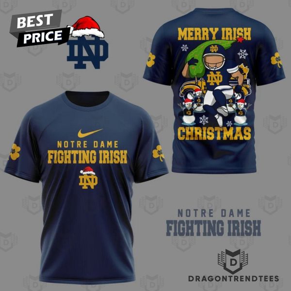 Notre Dame Fighting Irish – Merry Irish Christmas 3D T-Shirt