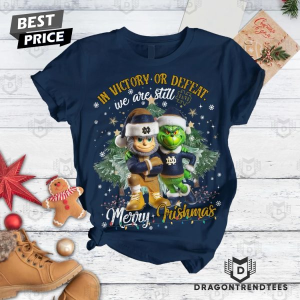 Notre Dame Fighting Irish Merry Irishmas Pajamas Set