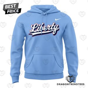 Liberty Flames Football Logo Design Hoodie – Blue