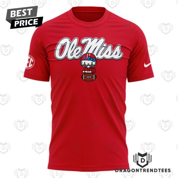 Ole Miss Rebels Football x Hello Kitty 3D T-Shirt – Red