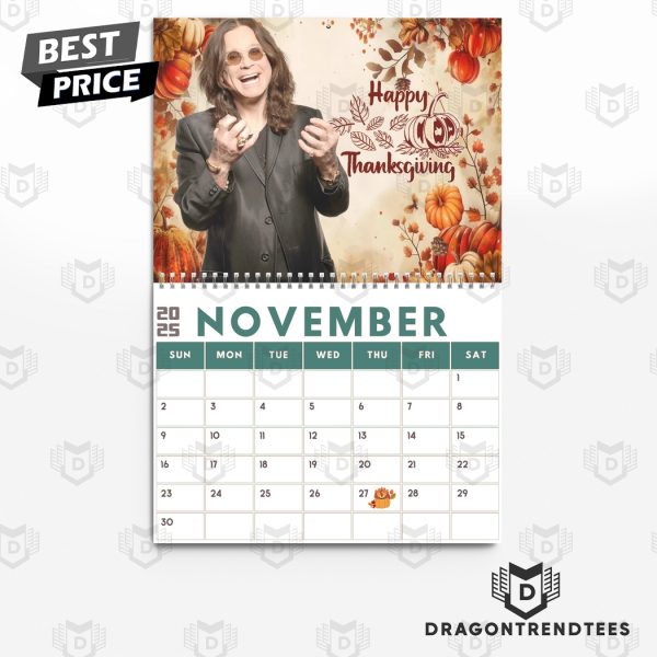 Ozzy Osbourne New Year 2025 Calendar