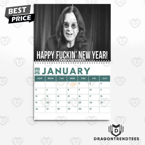 Ozzy Osbourne New Year 2025 Calendar