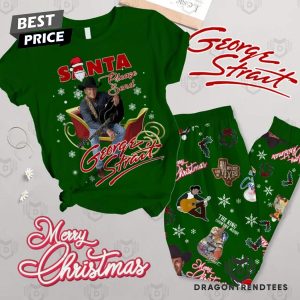 Santa Please Send George Strait Pajamas Set – Green