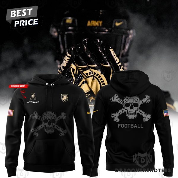 Personalized Army Black Knights Football Logo Hoodie – Black