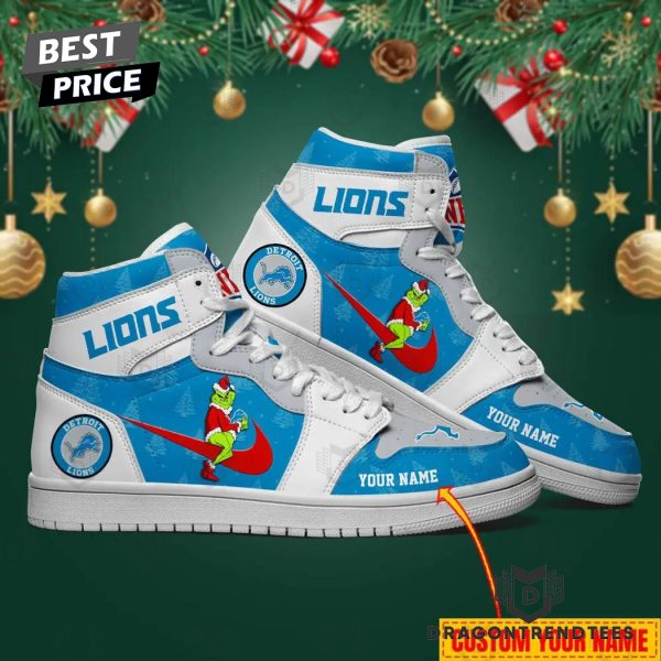 Personalized Detroit Lions x The Grinch Air Jordan 1 High Top