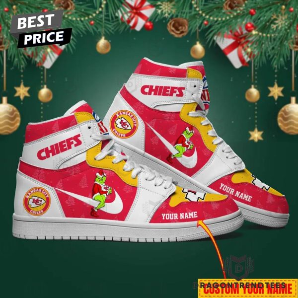 Personalized Kansas City Chiefs x The Grinch Air Jordan 1 High Top