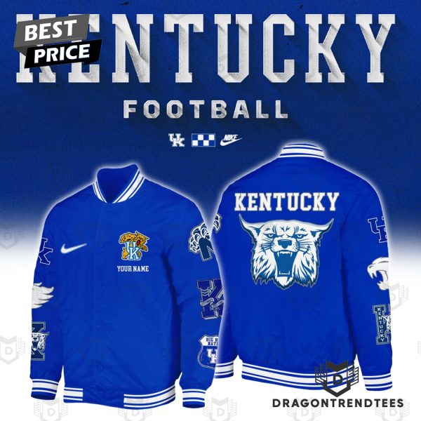 Personalized Kentucky Wildcats Baseball Jacket – Blue