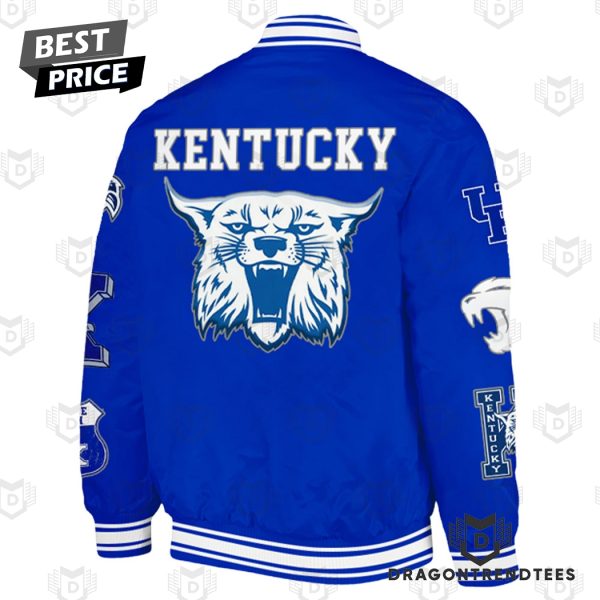 Personalized Kentucky Wildcats Baseball Jacket – Blue