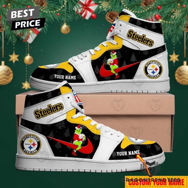 Personalized Pittsburgh Steelers x The Grinch Air Jordan 1 High Top