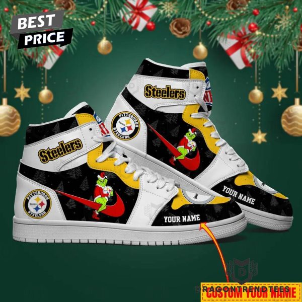 Personalized Pittsburgh Steelers x The Grinch Air Jordan 1 High Top