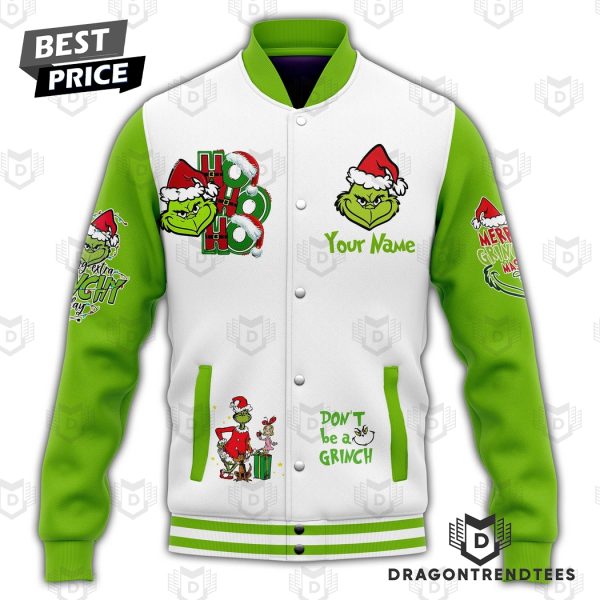 Personalized The Grinch Im Fine, This Is Fine, Everthing Is Fine Baseball Jacket