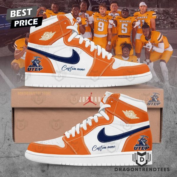 Personalized UTEP Miners Football Air Jordan 1 High Top