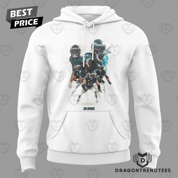 Philadelphia Eagles Go Birds Design Hoodie – White