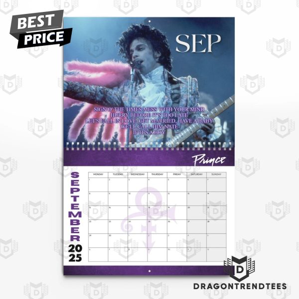 Prince New Year 2025 Calendar