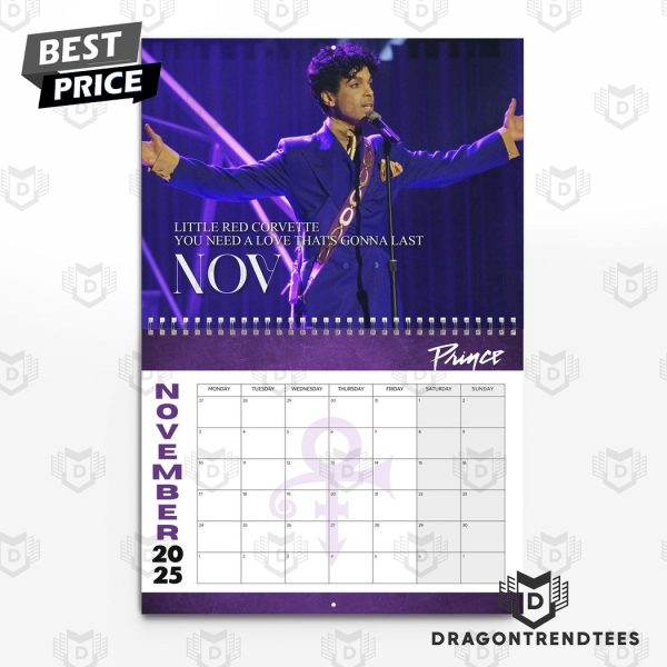 Prince New Year 2025 Calendar