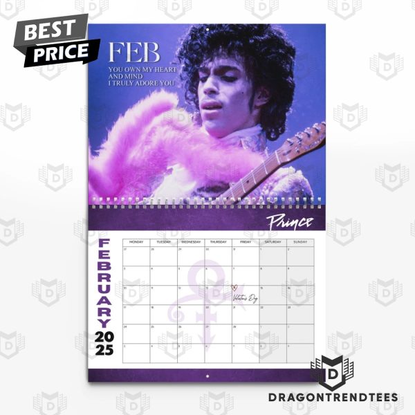 Prince New Year 2025 Calendar