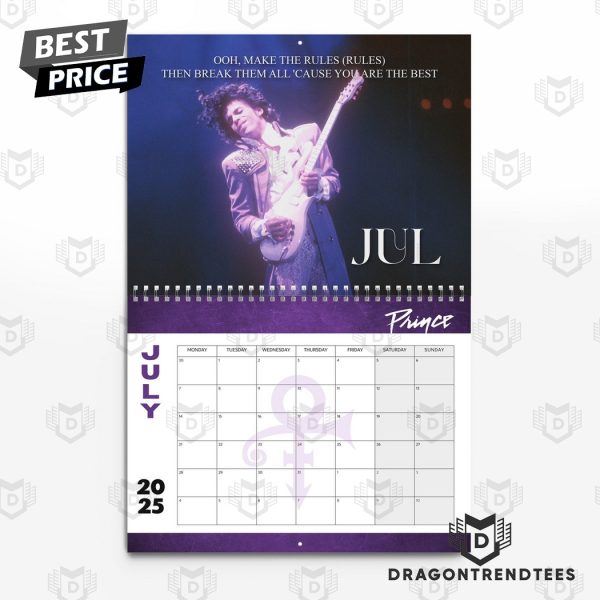 Prince New Year 2025 Calendar