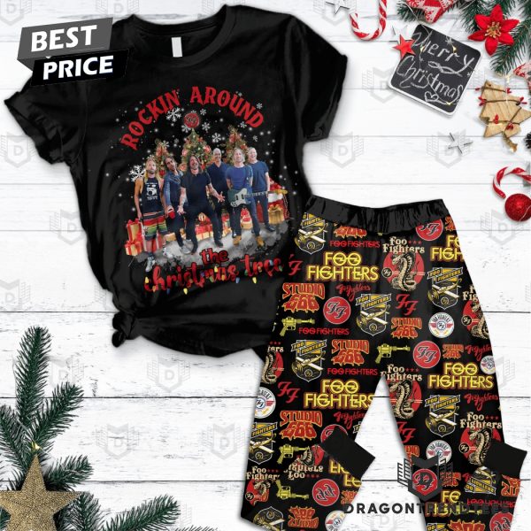 Rockin Around The Christmas Foo Fighters Pajamas Set