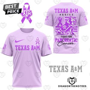 Texas A&M Aggies Fight For Pancreatic Cancer 3D T-Shirt – Purple