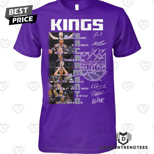 Sacramento Kings Basketball Team Signature Unisex T-Shirt